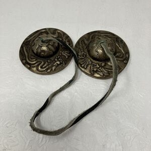 VTG Tibetan Buddhist Tingsha Cymbals Reiki Bell Chimes Double Dragon Motif HEAVY